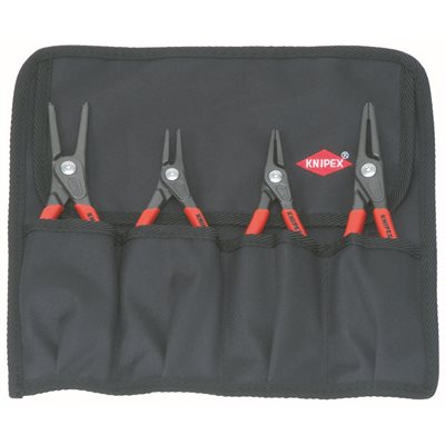 4 Pc Precision Circlip Snap-Ring Pliers Set In Tool Roll